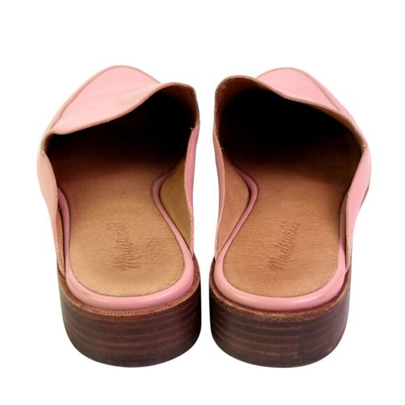 Madewell PINK GENUINE LEATHER LOW HEEL ALMOND TOE SANDALS MULES SHOES Sz 9.5 - Picture 4 of 12